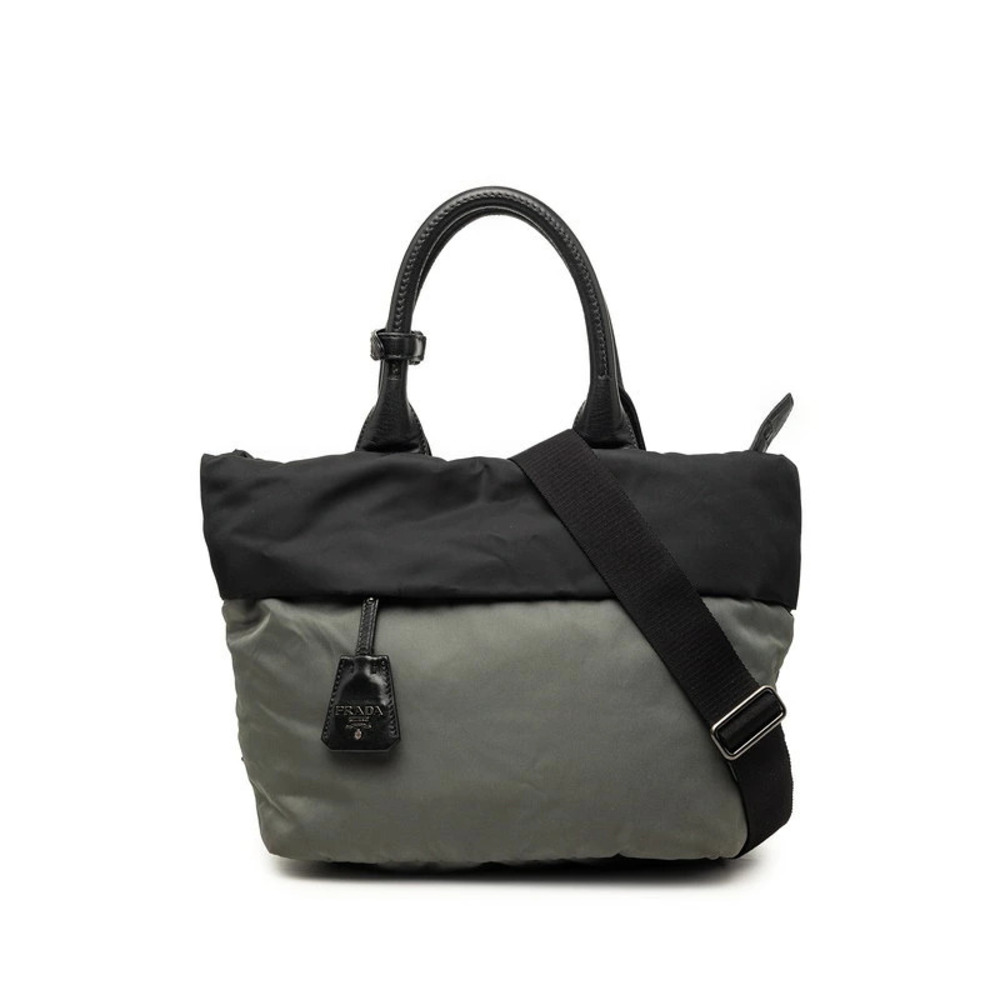 Prada 2way Shoulder Bag Black Gray
